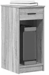 vidaXL Computerschrank mit Schublade Grau Sonoma 35x45x77 cm