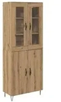 vidaXL Highboard Artisan-Eiche 69,5 x 34 x 180 cm Holzwerkstoff