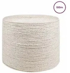 vidaXL Juteschnur 10 pcs 2 Wei&szlig; 100% Tossa Jute