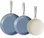 Keramik Pfannenset Induktion Antihaft 20/24/28 cm Blau