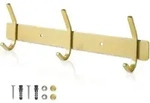 Hakenleiste Kleiderhaken Edelstahl 30cm 30kg 3 Haken 1 St&uuml;ck Golden
