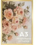 Bilderrahmen Posterrahmen Wandmontage hoch quer A3 Gold