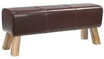 vidaXL Bank 110 x 30 x 45 cm Echtes Leder Dunkelbraun
