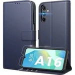 Handyh&uuml;lle A16 5G Samsung Galaxy A16 Blau mit Geh&auml;rtetem Glas