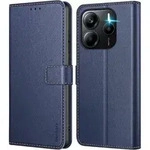 Handyh&uuml;lle Klapph&uuml;lle Leder Redmi Note 14 4G Dunkelblau