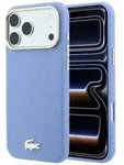 Lacoste H&uuml;lle Champs-&Eacute;lys&eacute;es MagSafe 17 / 18 Pro Max Petit Pique blau Logo