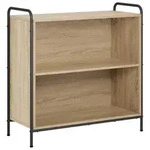 vidaXL B&uuml;cherregal 80 x 33 x 80 cm Holzwerkstoff Sonoma-Eiche
