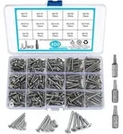 Schrauben 400 St&uuml;ck selbstschneidend Senkkopf Torx 12mm 35mm Silber
