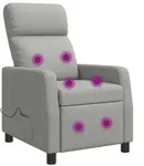 vidaXL Massage Relaxsessel Wolkengrau Stoff