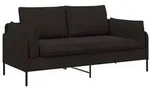 vidaXL 2-Sitzer Sofa 2-Sitzer Schwarz 188 x 81 x 89 cm Samt