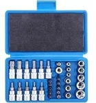 Torx Nuss Set Stecknuss Bit Sechskant E4 E20 T10 T60 Innen 34TLG