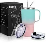 Thermobecher Edelstahl Vakuum Doppelwandig 600ml (20oz) Blau und Rosa