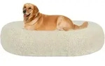 Hundebett orthop&auml;disches rund Donut L 100 x B 100 x H 20 cm Beige
