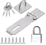 Vorh&auml;ngeschloss Haspe Edelstahl 30mm mit 4 Schl&uuml;sseln, 2 St&uuml;ck Schlossriegel