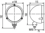HELLA 1A3 996 162-607 Hauptscheinwerfer - M133 - 12V - Anbau - rechts/links