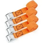 Spanngurte 2.5m orange 4er Set Klemmschloss 150kg Tragkraft