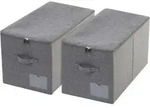 Aufbewahrungskorb faltbar 56*32*33cm (2 Pcs) Dunkelgrau