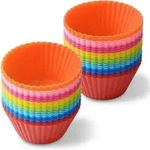 Wiederverwendbare Silikon-Backf&ouml;rmchen 48 St&uuml;ck antihaft Cupcake