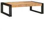 vidaXL Badregal f&uuml;r Braun 80 x 50 x 23 cm Massives rohes Mangoholz