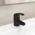 vidaXL Badezimmer Bidet Mischbatterie Schwarz 13x12 cm