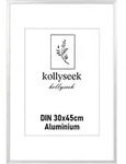 Bilderrahmen Aluminium Silber Acrylglas Passepartout silbrig 30x45cm