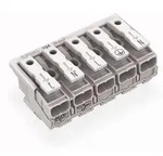WAGO Netzanschlussklemme starr: 0.5-2.5mm2 Polzahl: 5 250 St. Wei&szlig;