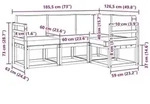 vidaXL Outdoor-Sofagarnitur mit Kissen 4 pcs Nat&uuml;rlich und Hellgrau