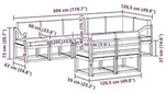 vidaXL Outdoor-Sofagarnitur mit Kissen 8 pcs Nat&uuml;rlich und Hellgrau