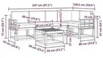 vidaXL Outdoor-Sofagarnitur mit Kissen 6 pcs Nat&uuml;rlich und Hellgrau
