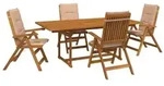 vidaXL 5-teiliges Garten-Esszimmer-Set Natur Massivholz Akazie