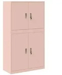 vidaXL Aufbewahrungsschrank 2 stk. Rosa 90 x 40 x 160 cm Stahl