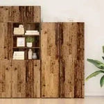 vidaXL Hochschrank Altes Holz 50x42.5x185 cm Holzwerkstoff
