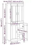 vidaXL Highboard 2 pcs Altholz Holzwerkstoff