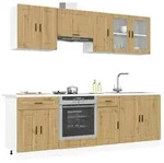 vidaXL 8-tlg. K&uuml;chenschrank-Set Kalmar Artisan-Eiche Holzwerkstoff
