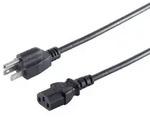 USA Stecker an Kaltger&auml;tebuchse, schwarz, 1,8m