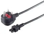 England, Stecker an 3pol Buchse C5, schwarz, 1,8m