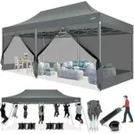 COBIZI Pavillon 3x6m Faltpavillon 3x6m Wasserdicht Stabil, Pop up Pavillon...