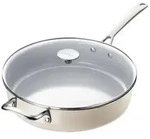 Bratpfanne 30cm mit Deckel, Keramik-Antihaft, Induktion, Backofenfest,...