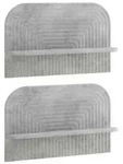 vidaXL Wandregal 2 stk. Betongrau 60 x 13,5 x 37,5 cm Holzwerkstoff
