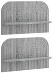 vidaXL Wandregal 2 stk. Sonoma-Grau 60 x 13,5 x 37,5 cm Holzwerkstoff