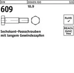 Sechskantpassschraube DIN 609 m.langem Gewindezapfen M 24 x 80 10.9 5 St&uuml;ck