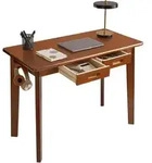 Schreibtisch Massivholz Schubladen 100x50 cm Rustikales Braun