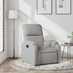 vidaXL Relaxsessel Hellgrau Mikrofasergewebe