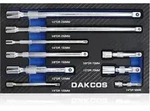 DAKCOS Steckschl&uuml;ssel-Verl&auml;ngerungen 9-tlg. Verl&auml;ngerungs Satz 1/4,3/8,1/2...