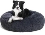 Hundebett orthop&auml;disches rund L 80 x B 80 x H 20 cm Dunkelgrau