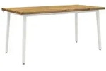 vidaXL Quadratischer Esstisch 160 x 70 x 75 cm Massivholz Akazie Wei&szlig;