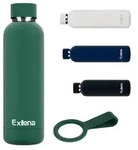 Exllena Thermosflasche Edelstahl 500ml Smaragdgr&uuml;n