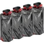 Trinkflasche faltbar wiederverwendbar 4 St&uuml;ck (Schwarz) 4 St&uuml;ck