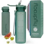 Hydracy Trinkflasche mit Strohhalm und Zeitmarkierung - 1L Wasserflasche -...