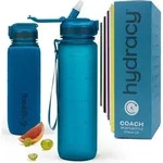 Hydracy Trinkflasche mit Strohhalm und Zeitmarkierung - 1L Wasserflasche -...